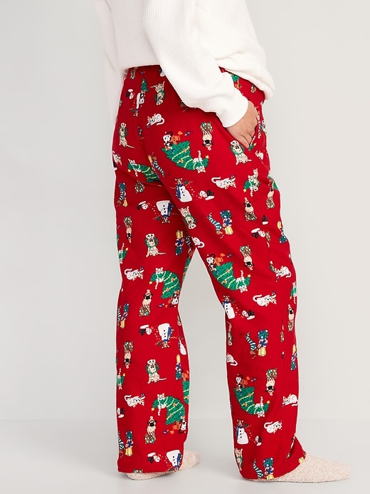 Image number 3 showing, Maternity Printed Flannel Pajama Pants