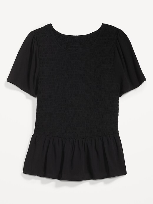 Old Navy Flutter-Sleeve Smocked Peplum Blouse for Women. 1
