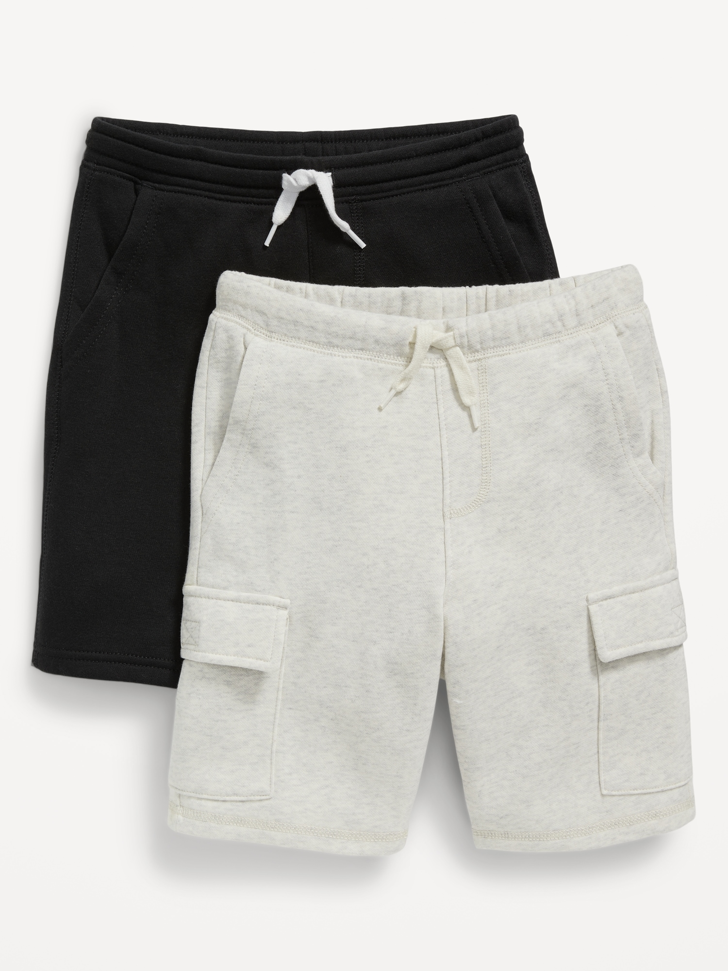 Old Navy 2-Pack Fleece Jogger Shorts for Boys (At Knee) beige. 1