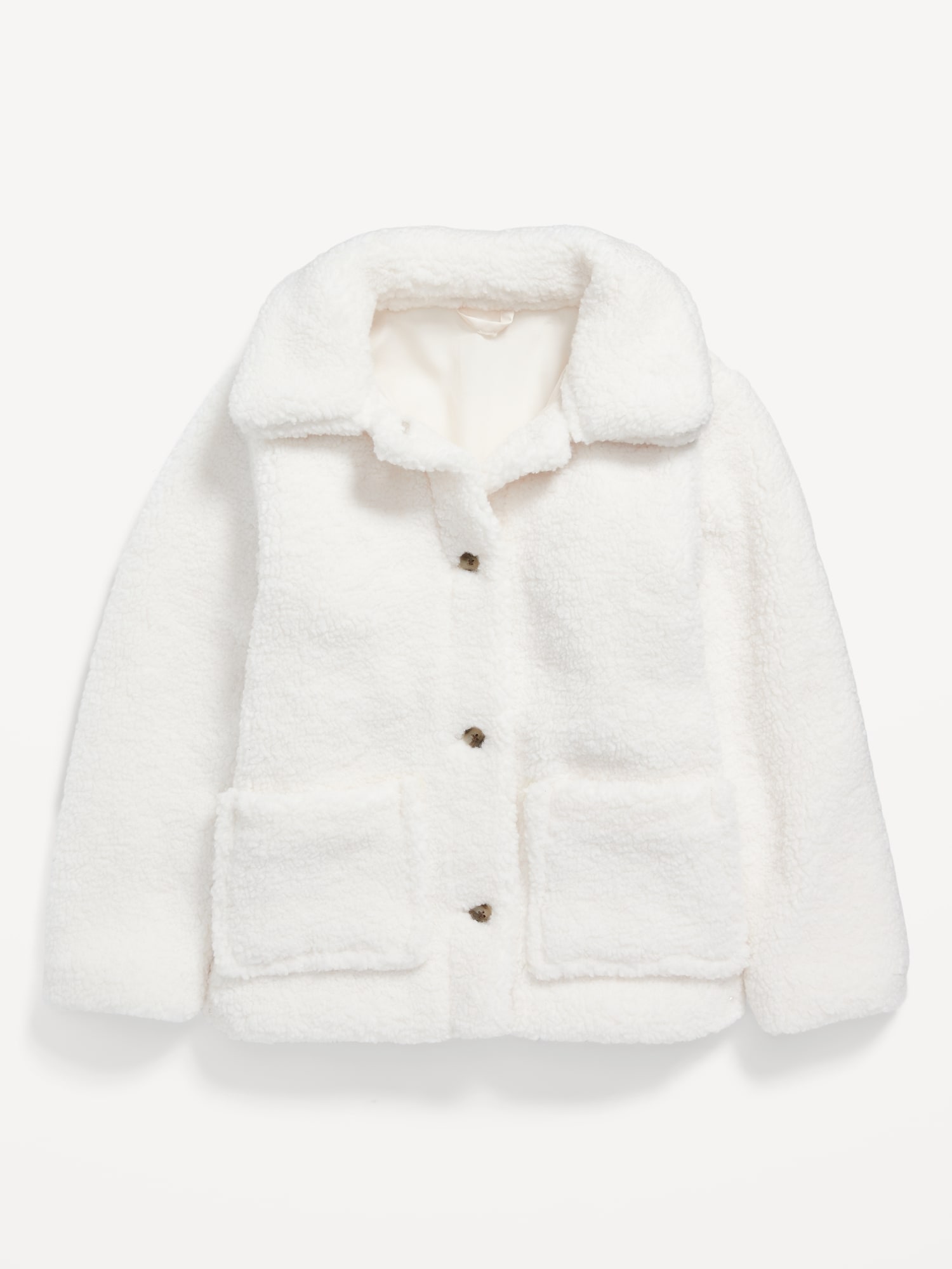 Entyinea Girl's Cozy Sherpa Jacket Cardigan Jacket Warm Outwear