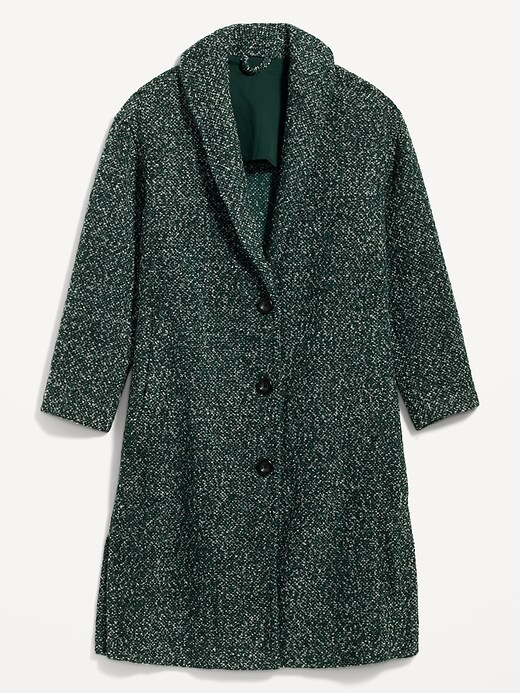 Image number 4 showing, Relaxed Textured Overcoat for Women