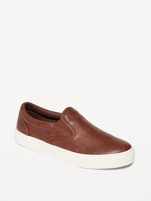 View large product image 1 of 3. Gender-Neutral Canvas Slip-On Sneakers for Kids
