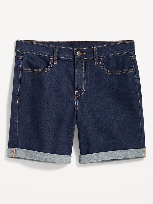 Image number 3 showing, Mid-Rise Wow Jean Shorts -- 7-inch inseam