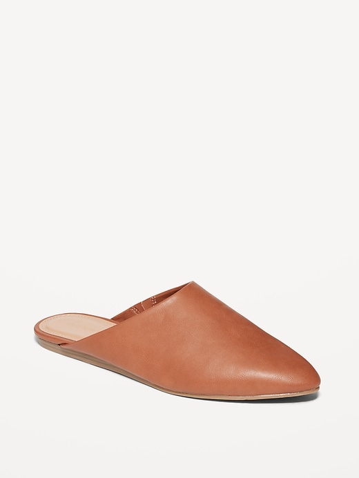 Image number 1 showing, Faux-Leather Mule Shoes