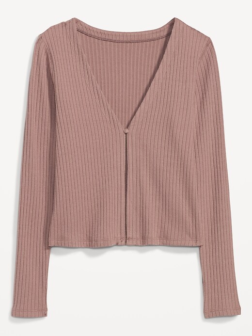 Image number 4 showing, Rib-Knit Matching Single-Button Cardigan Sweater for Women