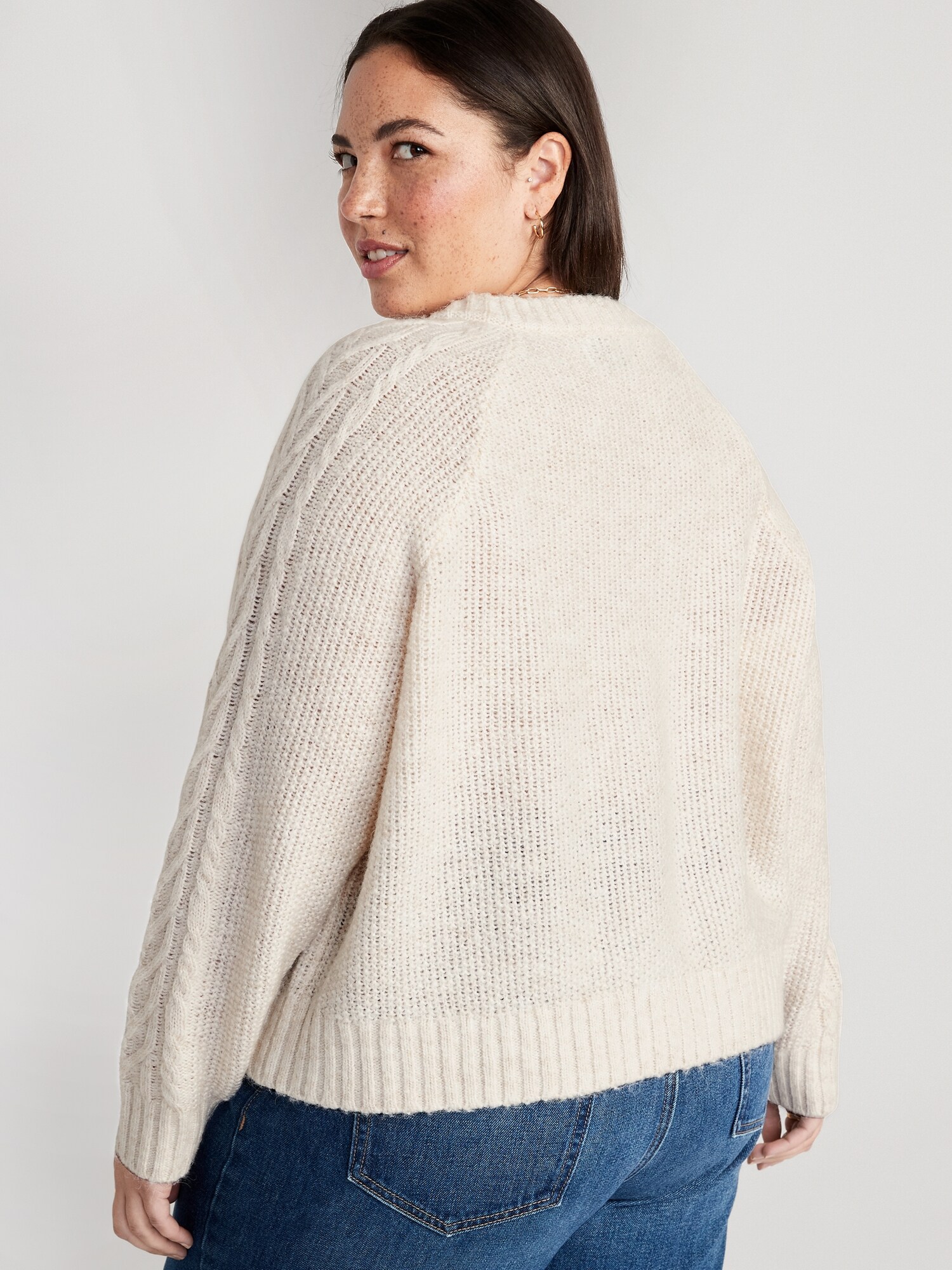 Heathered Cable-Knit Cardigan Sweater for Women | Old Navy