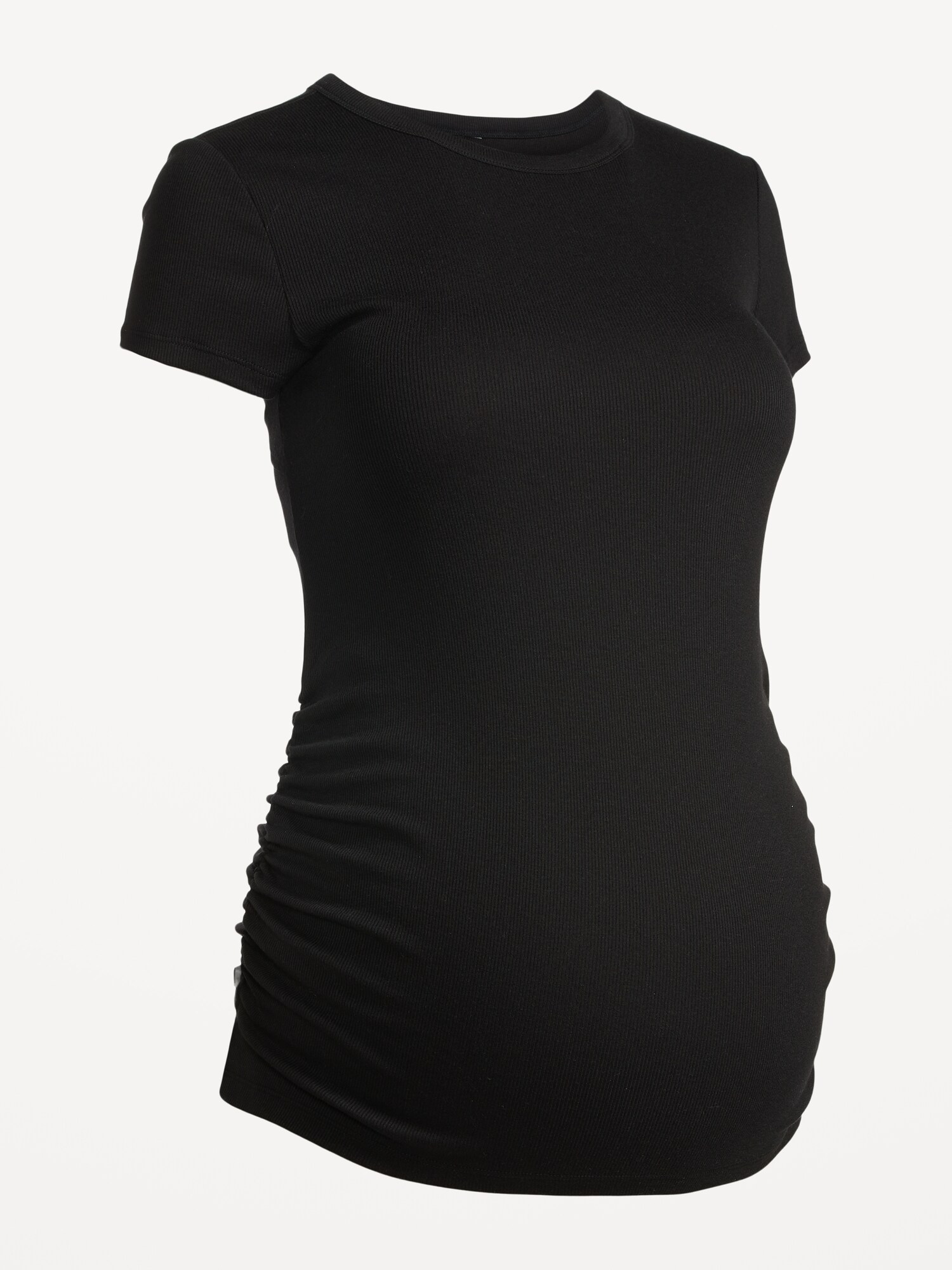 Maternity UltraLite All-Day Rib-Knit Cutout T-Shirt