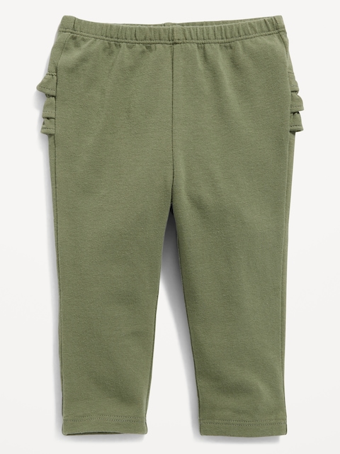 Ruffle-Trim Leggings for Baby - Olive Through This
