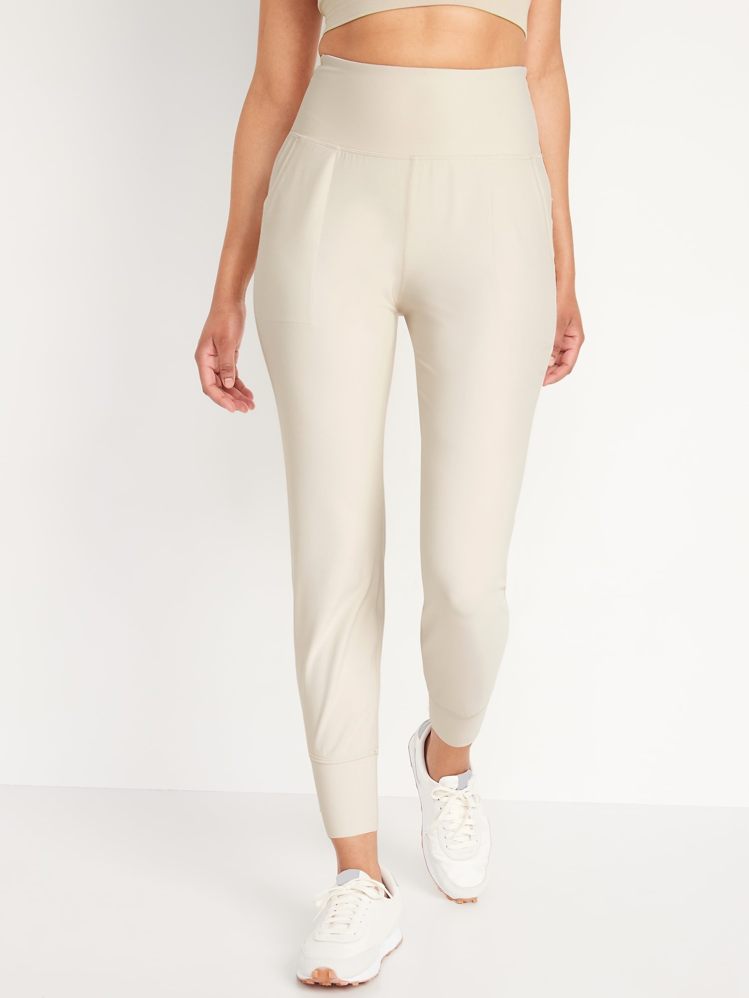 Old Navy High-Waisted PowerSoft 7/8 Joggers for Women beige - 613491312