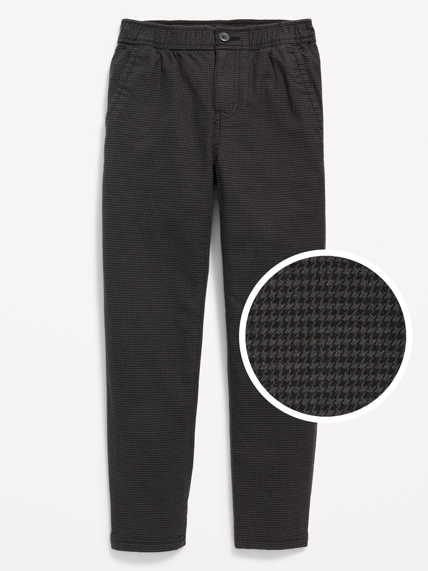 Old Navy Textured Patterned Built-In Flex Taper Pants for Boys black. 1