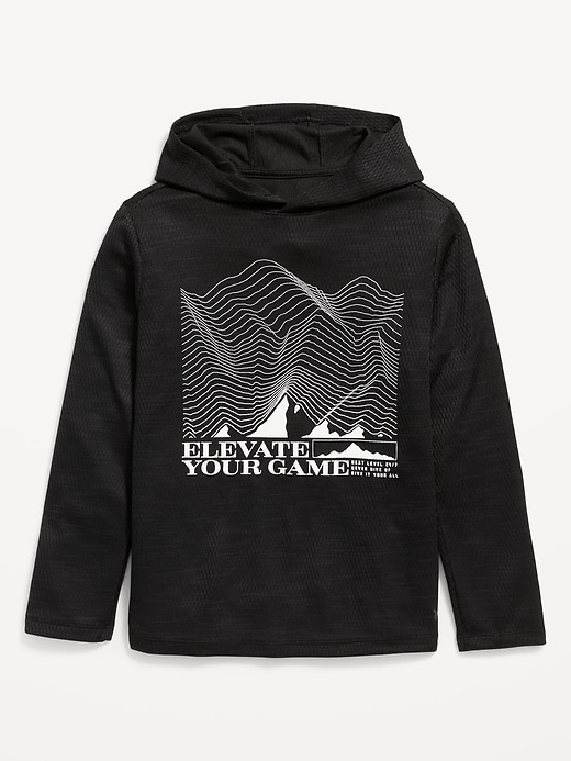 View large product image 1 of 1. Long Sleeve Performance Pullover Hoodie Shirt for Boys