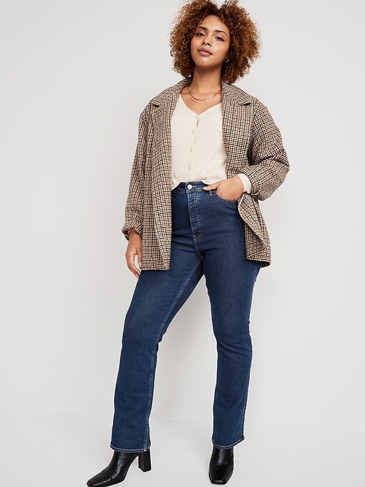 Image number 3 showing, Extra High-Waisted Button-Fly Kicker Boot-Cut Jeans