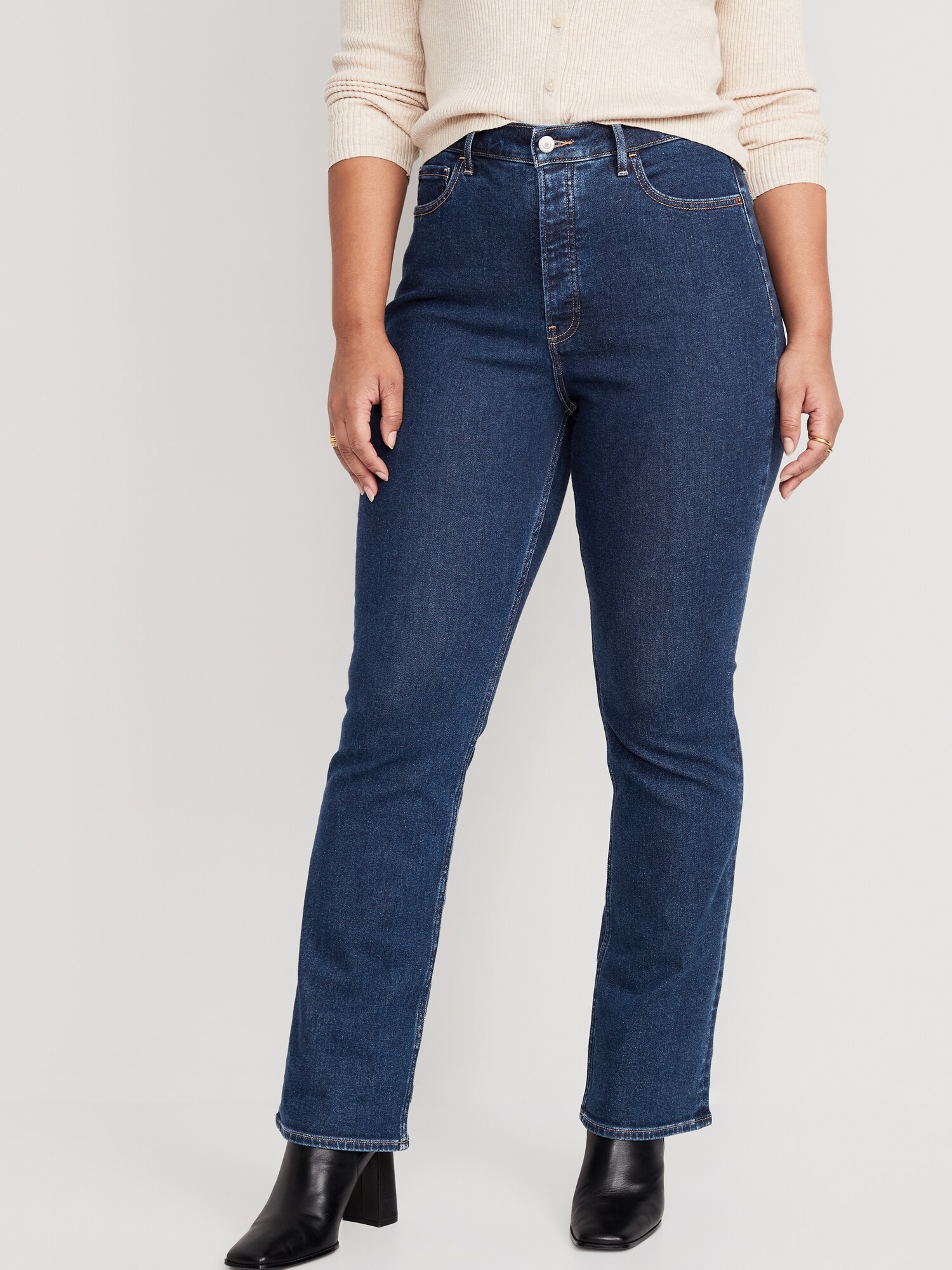 Extra HighWaisted ButtonFly Kicker BootCut Jeans Old Navy