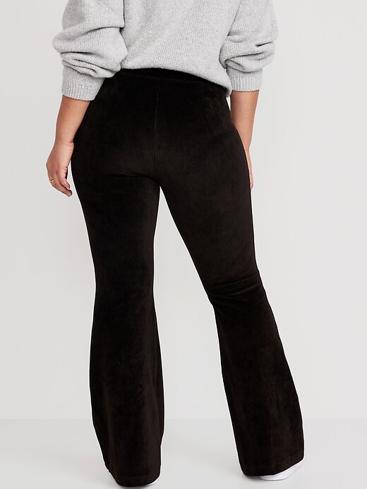 High-Waisted Corduroy Super-Flare Leggings for Women