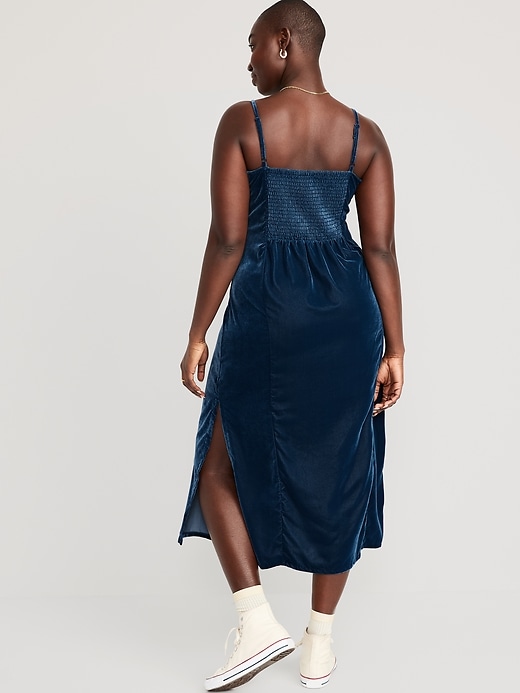 Image number 6 showing, Velvet Midi Slip Dress for Women