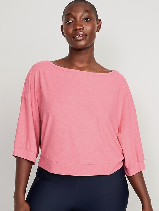 Image number 5 showing, Breathe ON Cropped Elbow-Sleeve Performance Top for Women