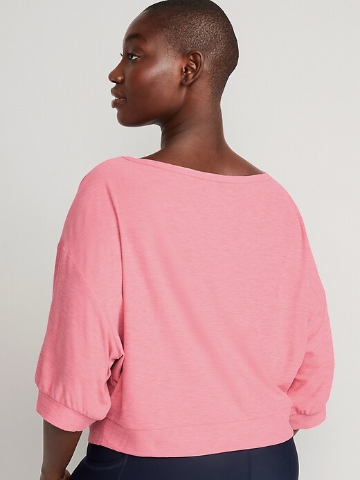 Breathe ON Cropped ElbowSleeve Performance Top for Women Old Navy