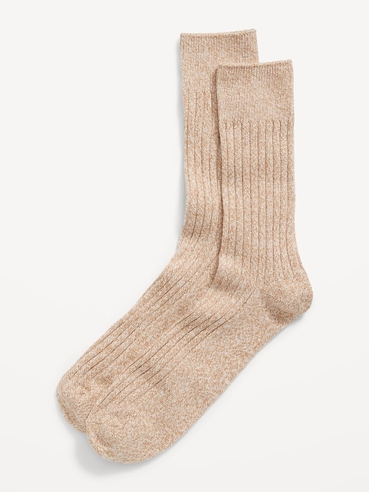 View large product image 1 of 1. Rib-Knit Crew Socks