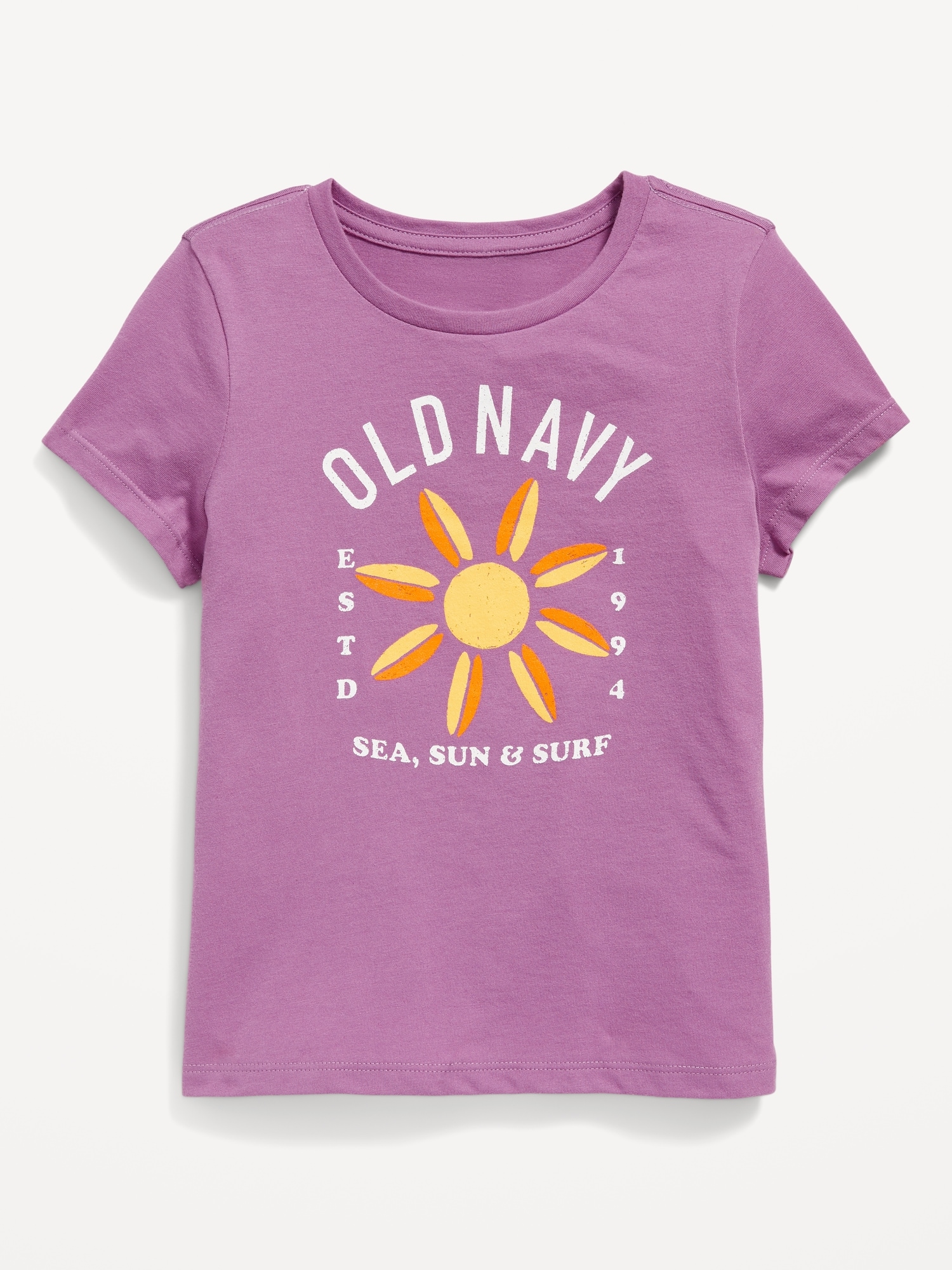 Old Navy Short-Sleeve Logo-Graphic T-Shirt for Girls purple. 1