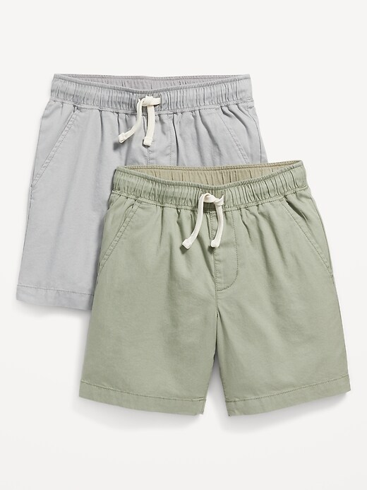 View large product image 1 of 1. 2-Pack Above Knee Twill Non-Stretch Jogger Shorts for Boys