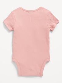 Image number 2 showing, Unisex Short-Sleeve Rib-Knit Bodysuit for Baby