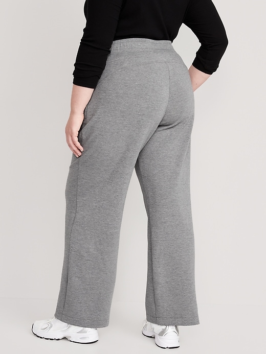 Image number 8 showing, High-Waisted Dynamic Fleece Wide-Leg Pants