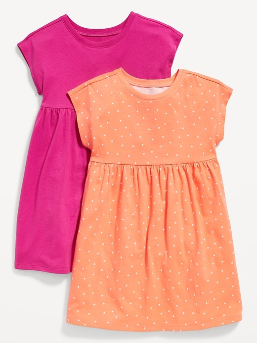 View large product image 1 of 1. Fit & Flare Printed Jersey Dress 2-Pack for Toddler Girls