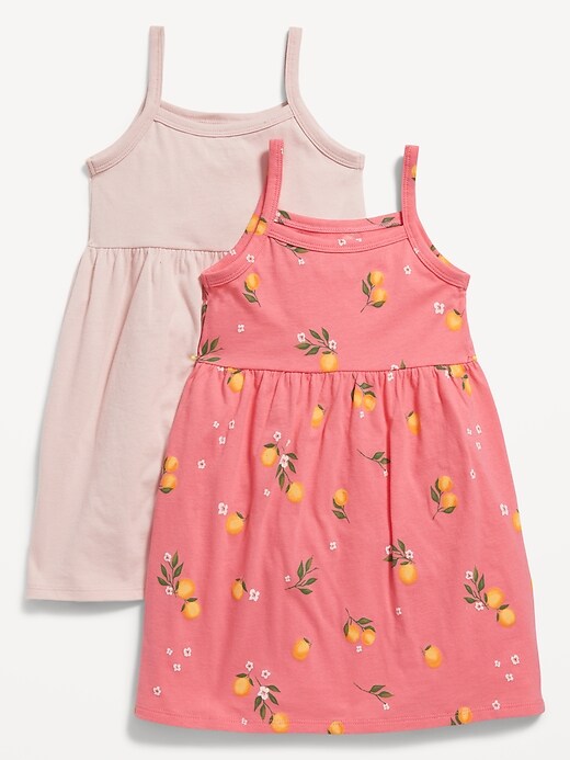 View large product image 2 of 2. Jersey-Knit Fit & Flare Cami Dress 2-Pack for Toddler Girls