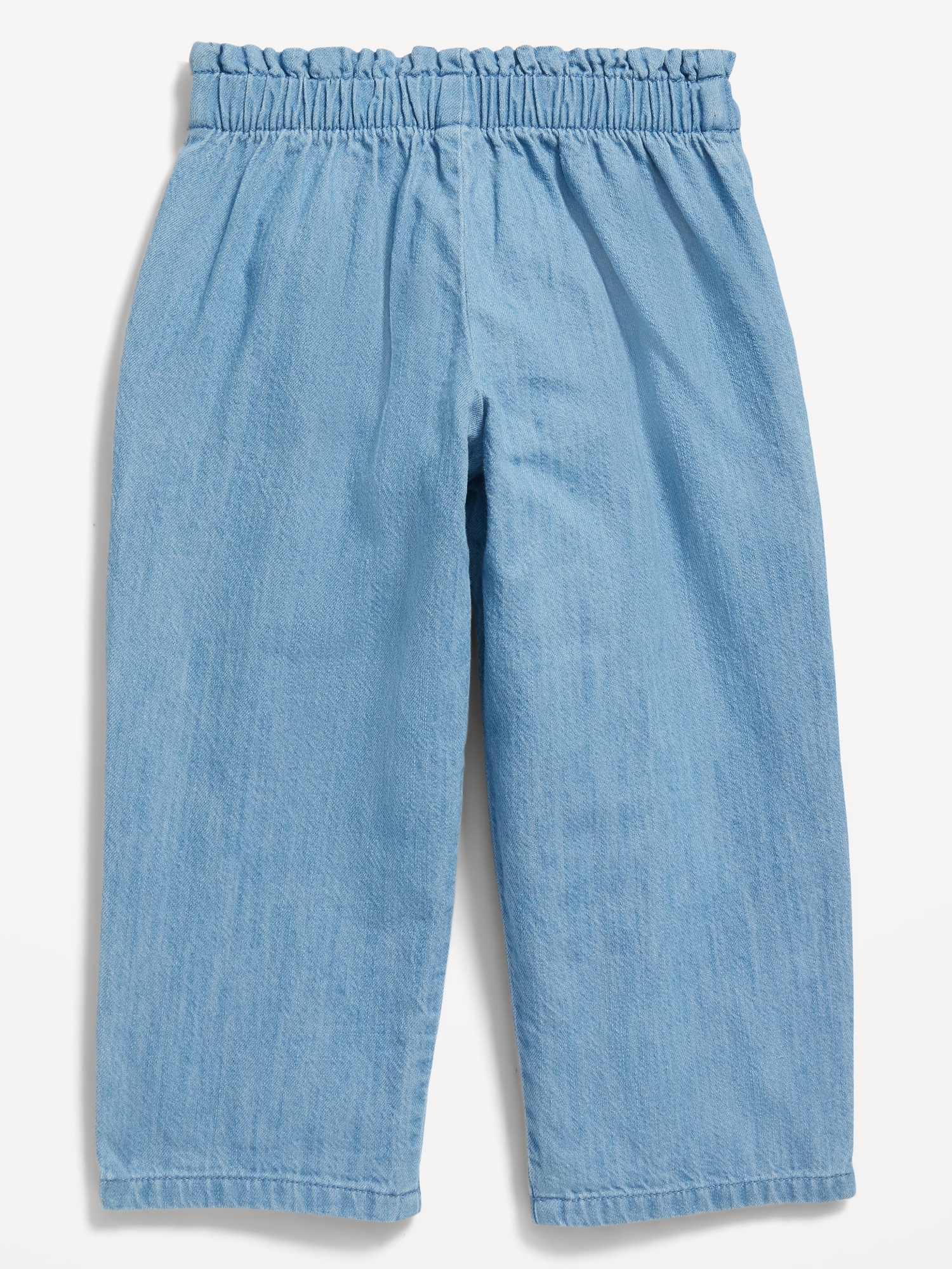 Wide-Leg Chambray Functional-Drawstring Pull-On Pants for Baby | Old Navy