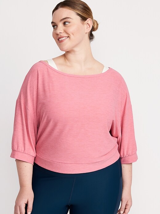 Image number 7 showing, Breathe ON Cropped Elbow-Sleeve Performance Top for Women
