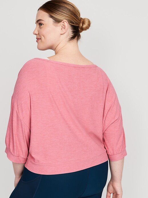 Image number 8 showing, Breathe ON Cropped Elbow-Sleeve Performance Top for Women