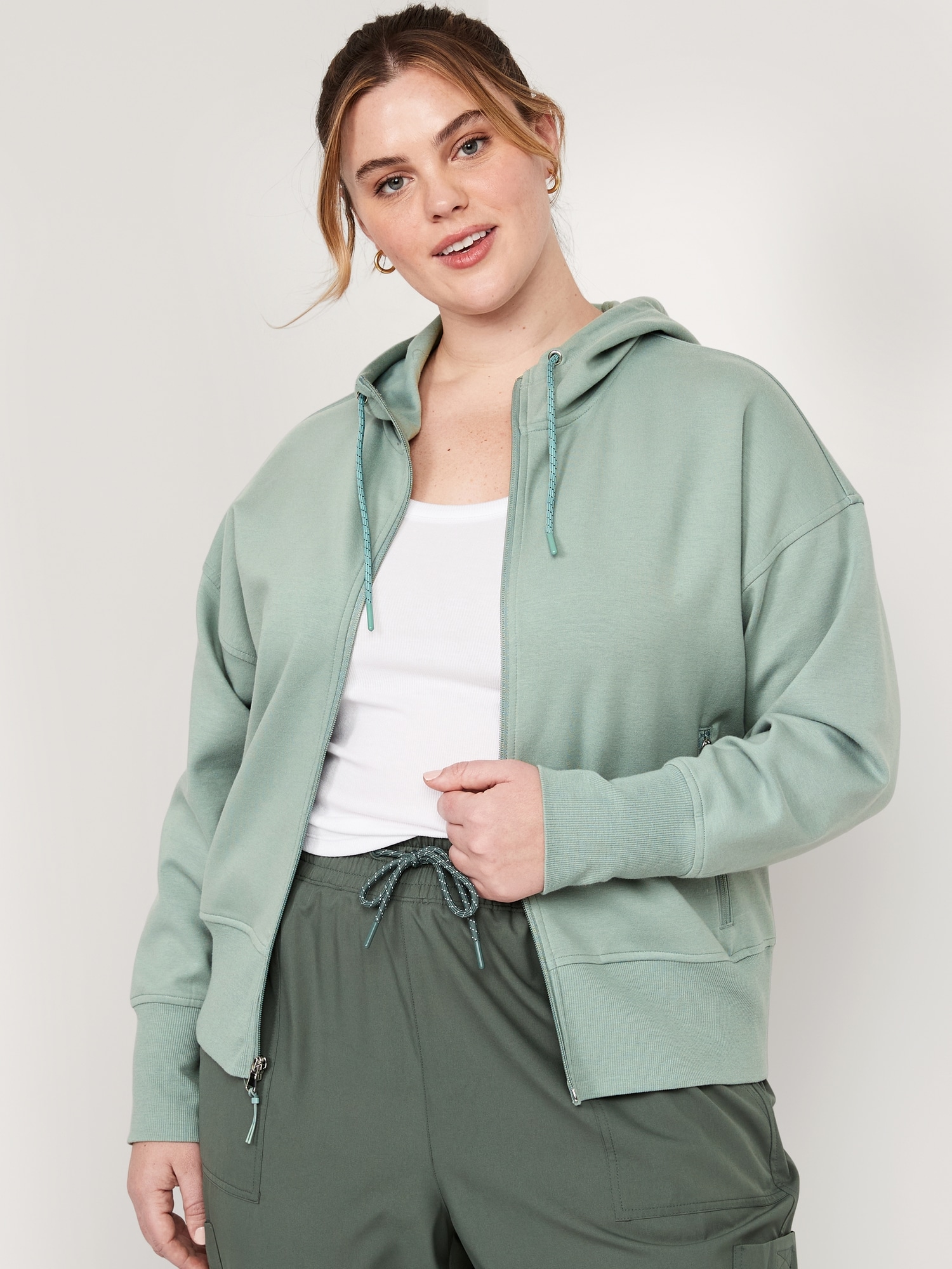 Dynamic Fleece Zip Hoodie for Women Old Navy