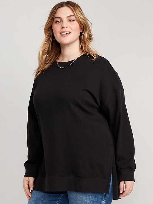 Image number 7 showing, Oversized Boyfriend Garment-Dyed Tunic Sweatshirt