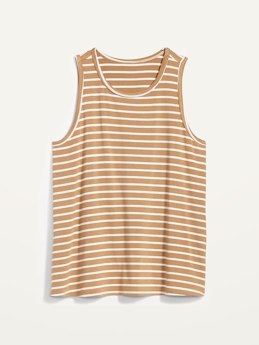 Image number 1 showing, Sleeveless Luxe Striped T-Shirt