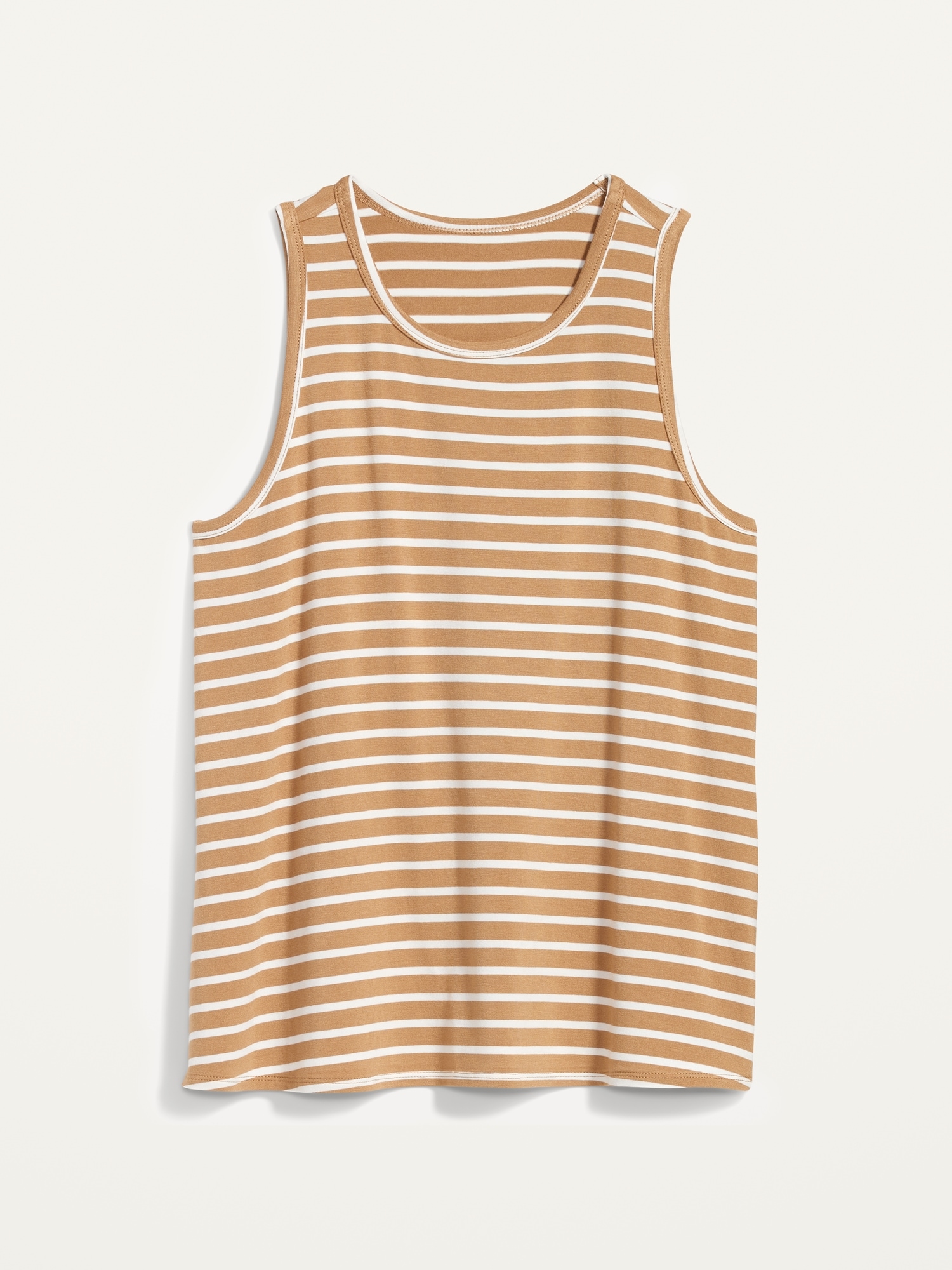 Old Navy Sleeveless Luxe Striped T-Shirt for Women brown. 1