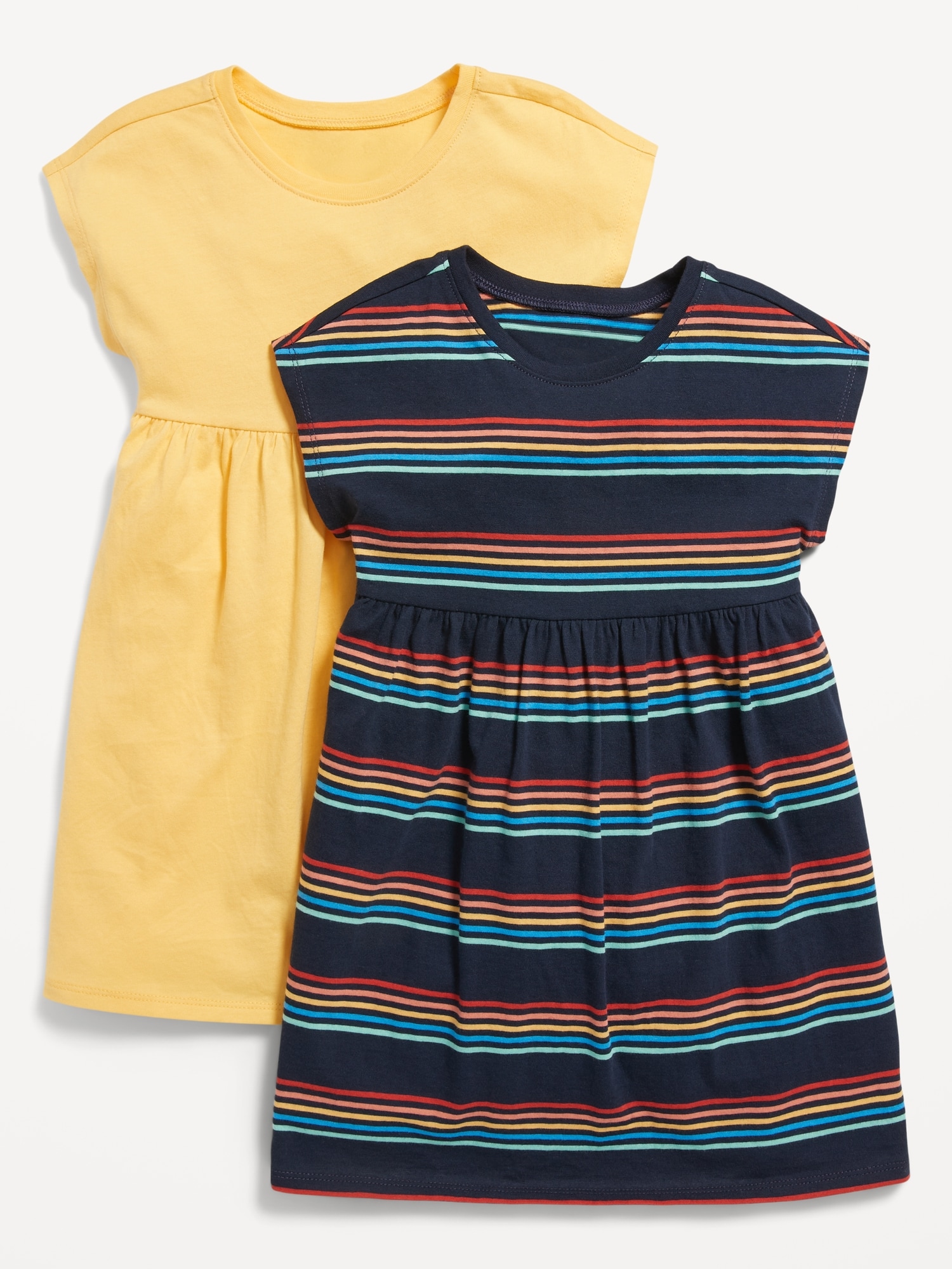 Old Navy Fit & Flare Printed Jersey Dress 2-Pack for Toddler Girls multi. 1