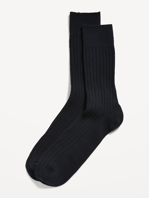 View large product image 1 of 1. Rib-Knit Crew Socks