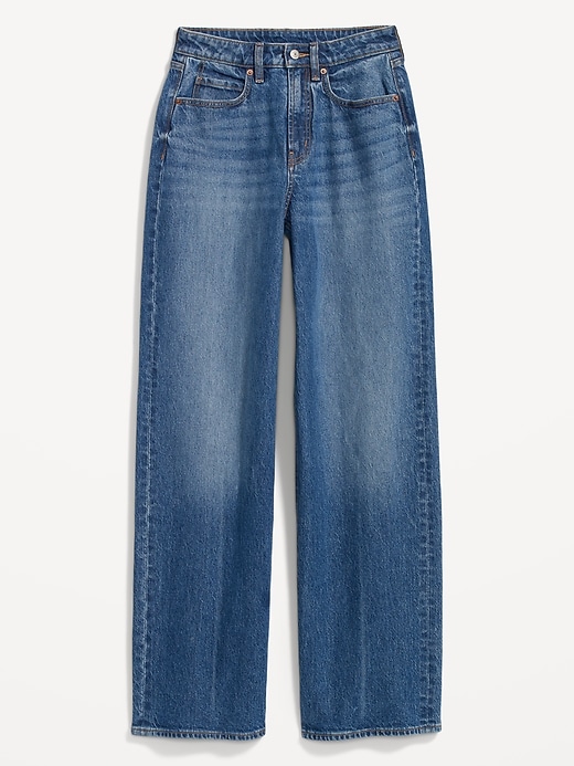 Image number 4 showing, Curvy Extra High-Waisted Sky-Hi Wide-Leg Jeans