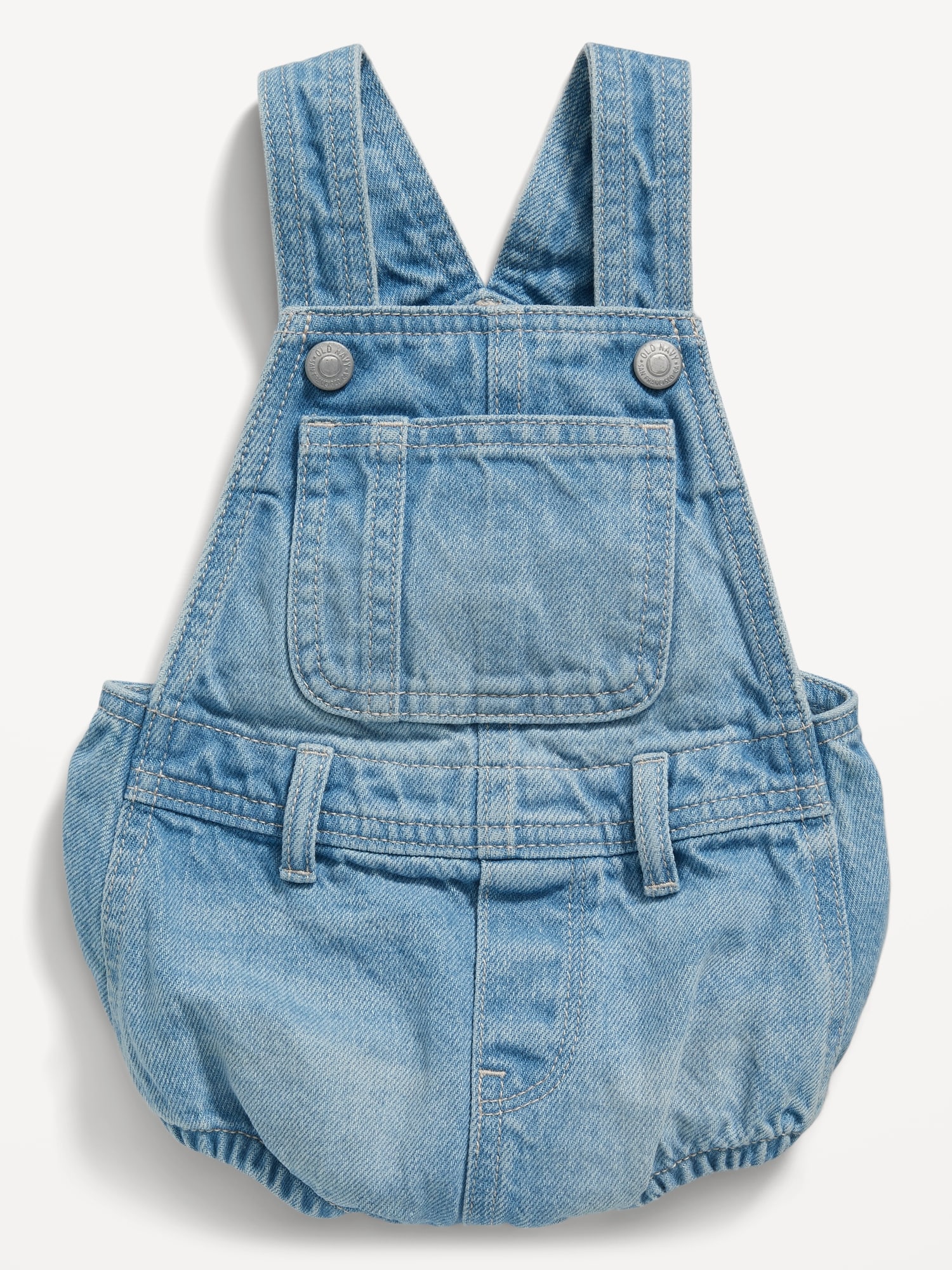 Old Navy Jean Shortall Romper for Baby blue. 1