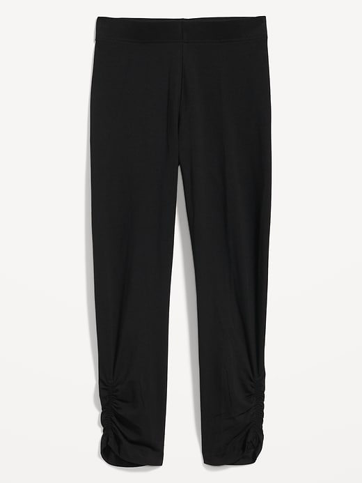 Image number 4 showing, High-Waisted Cropped Ruched Leggings for Women