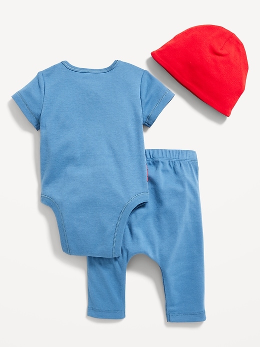 View large product image 2 of 3. Marvel™ Spider-Man Unisex 3-Piece  Bodysuit, Pants & Hat Layette for Baby