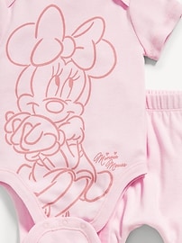 View large product image 3 of 3. Disney© Minnie Mouse 3-Piece  Bodysuit, Pants and Hat Layette for Baby