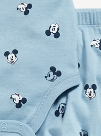View large product image 3 of 3. Unisex Disney© Mickey Mouse 3-Piece  Bodysuit, Pants & Hat Layette for Baby