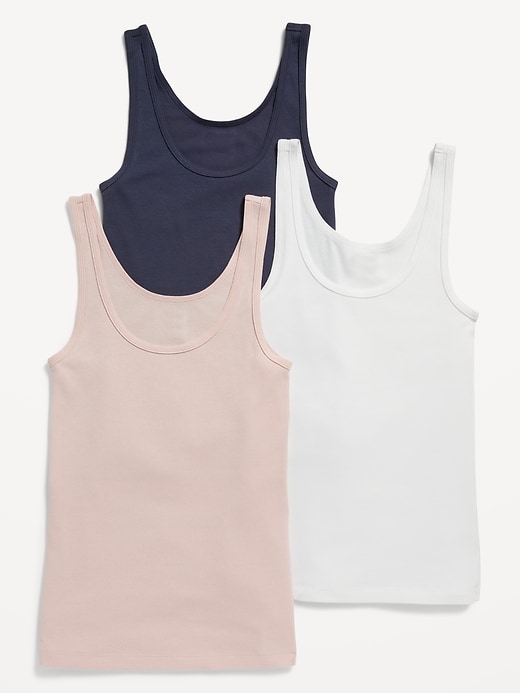Image number 4 showing, Slim-Fit Rib-Knit Tank Top 3-Pack