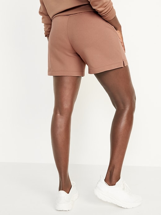 Image number 6 showing, High-Waisted Dynamic Fleece Shorts -- 6-inch inseam