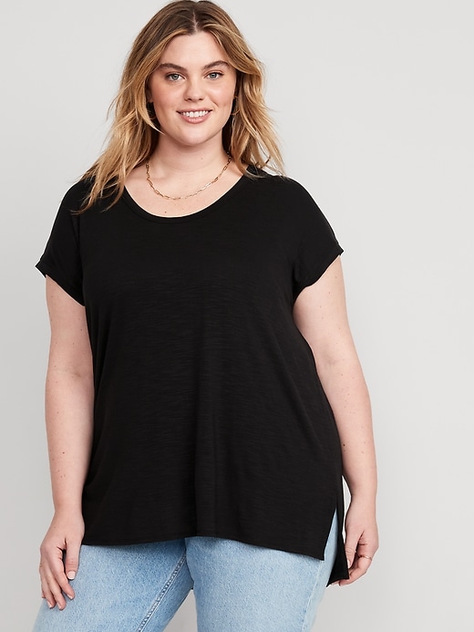 Image number 7 showing, Luxe Voop-Neck Tunic T-Shirt