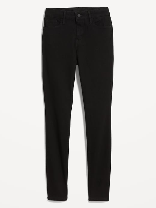 Image number 4 showing, Mid-Rise Pop Icon Black-Wash Skinny Jeans