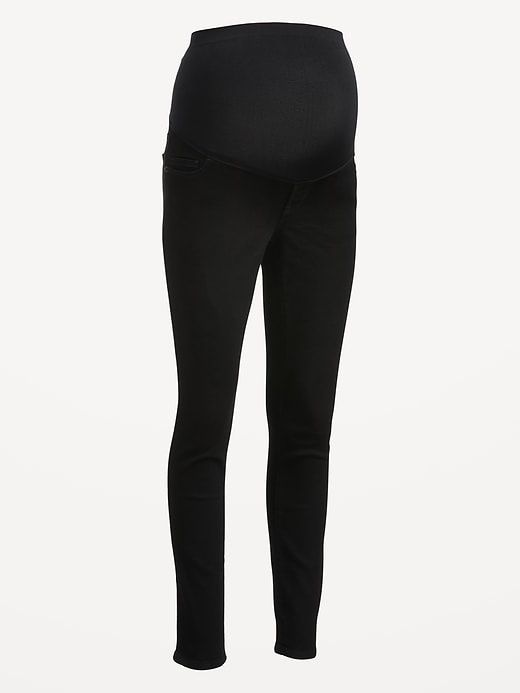 Image number 5 showing, Maternity Full Panel Skinny Black Jeans