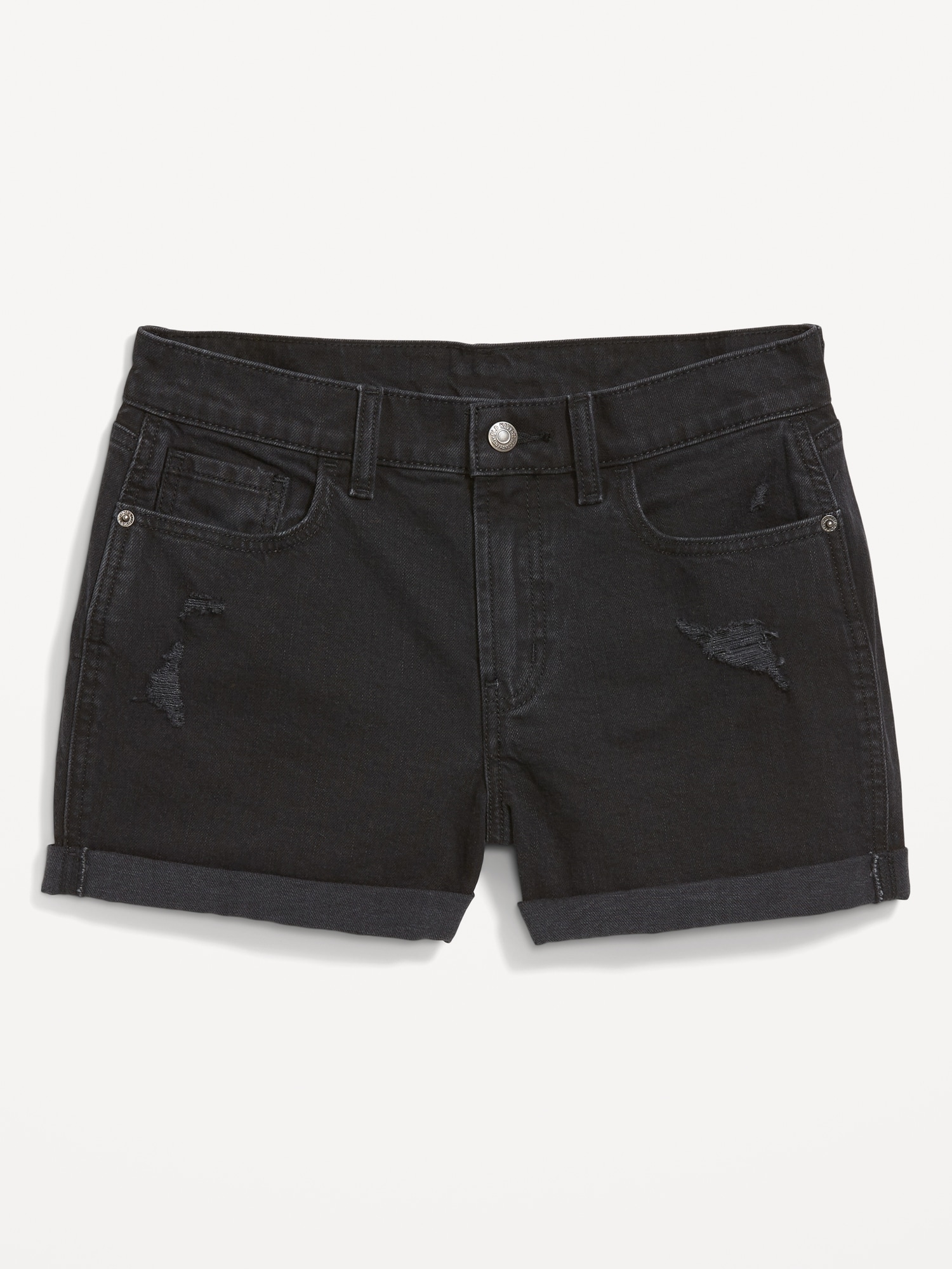 Aeropostale Denim Shorts 3/4 Womens Low Rise Cuffed Dark Wash Raw Hem | eBay