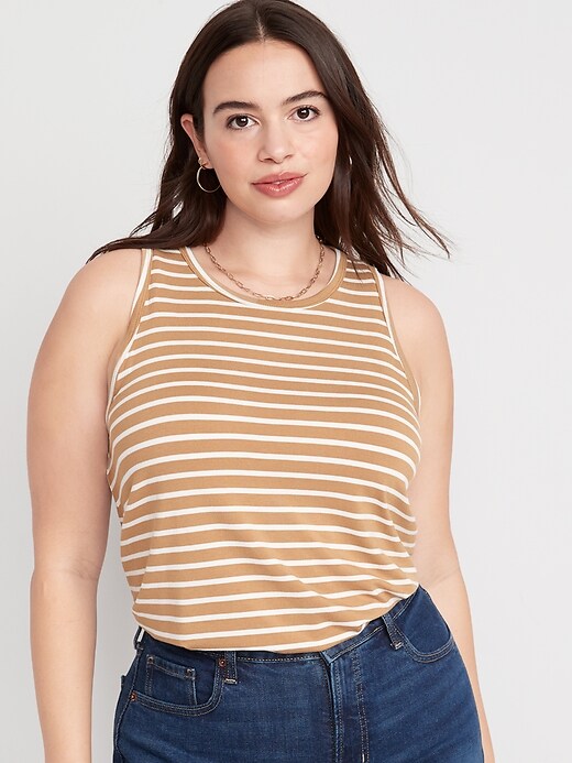 Image number 3 showing, Sleeveless Luxe Striped T-Shirt